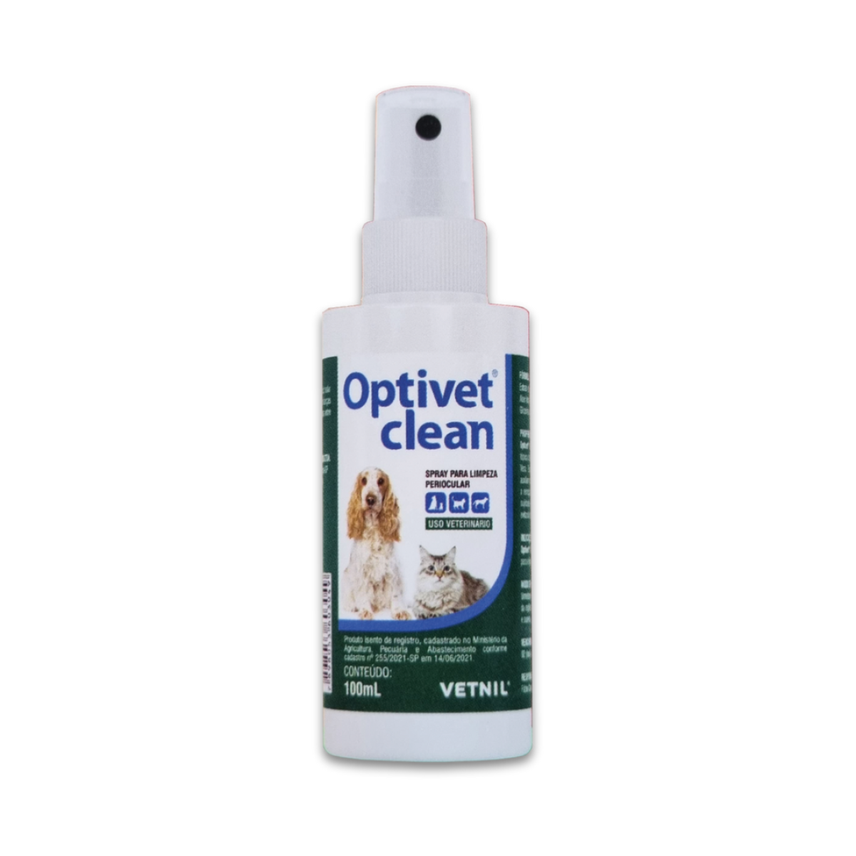 Optivet Clean Spray Limpeza Periocular 100ml | Vetnil