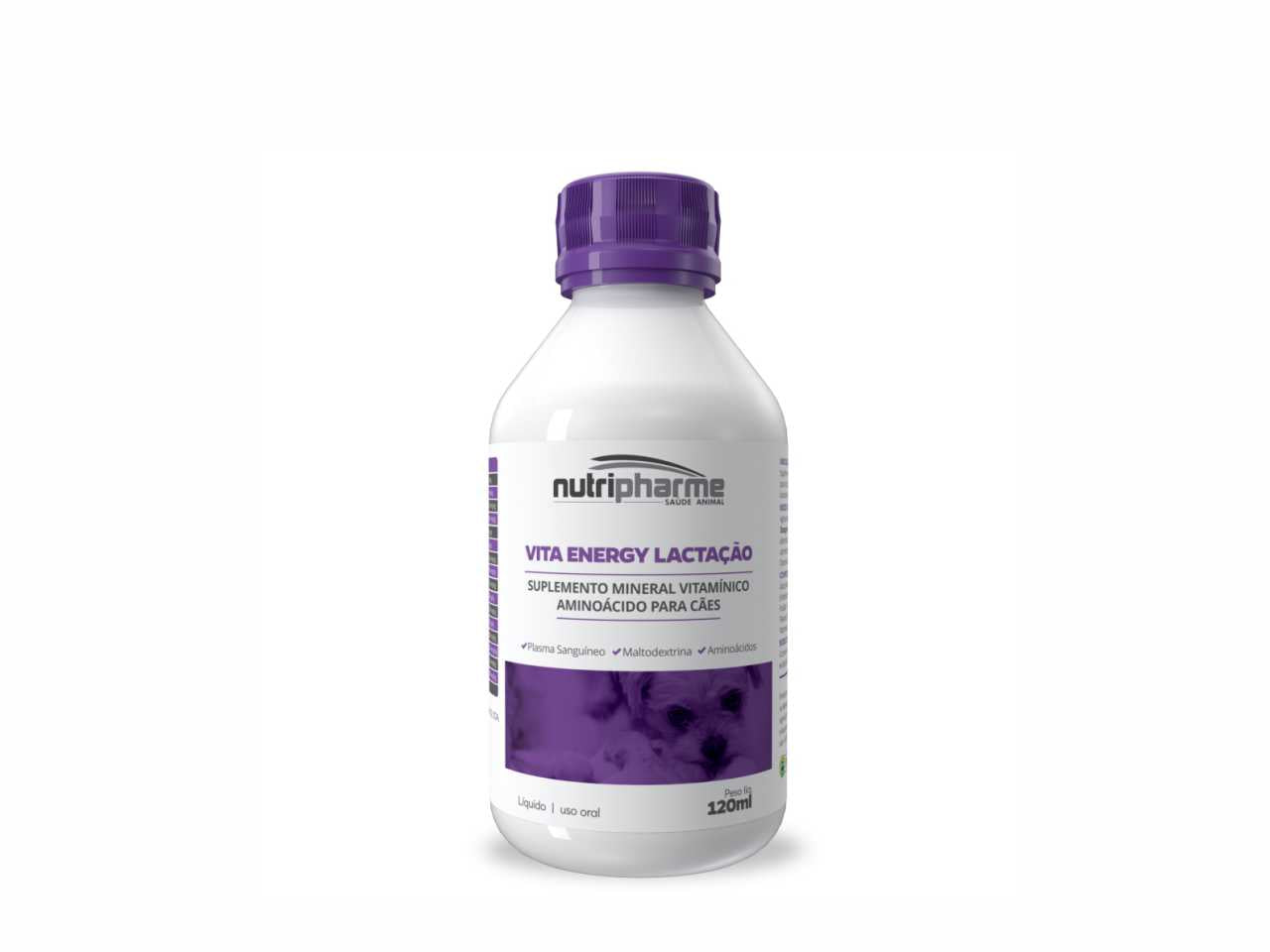VITA ENERGY LACTAÇÃO 120ML Suplemento de Aminoácidos e Vitaminas Cães e Gatos | Nutripharme