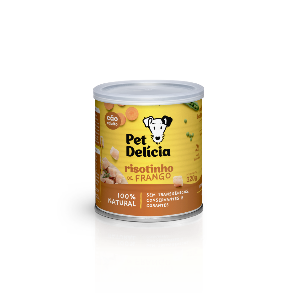 Alimentação Natural Risotinho Frango 320g Alimento Completo para Cachorros | Pet Delícia Cão