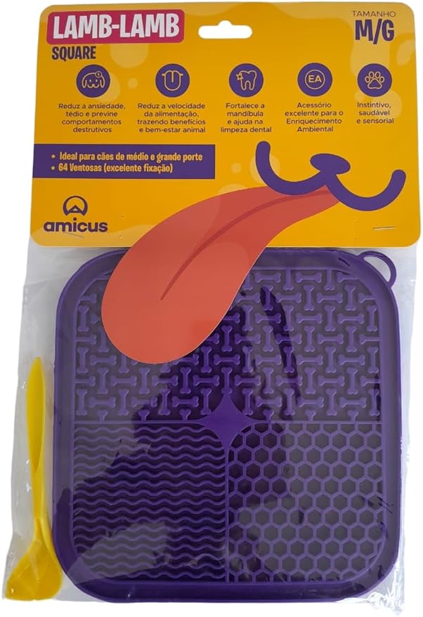 Comedouro Lento Lambe-Lambe Quadrado | Amicus