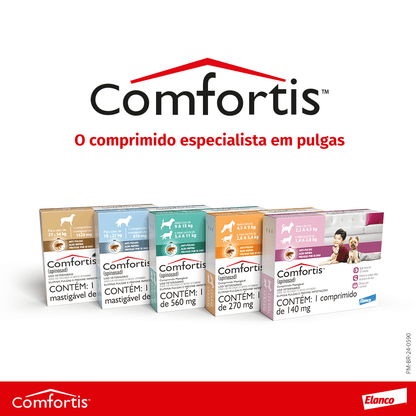 Antipulgas Comfortis 1620 mg Cães de 27 a 54kg 3 comprimido | Elanco