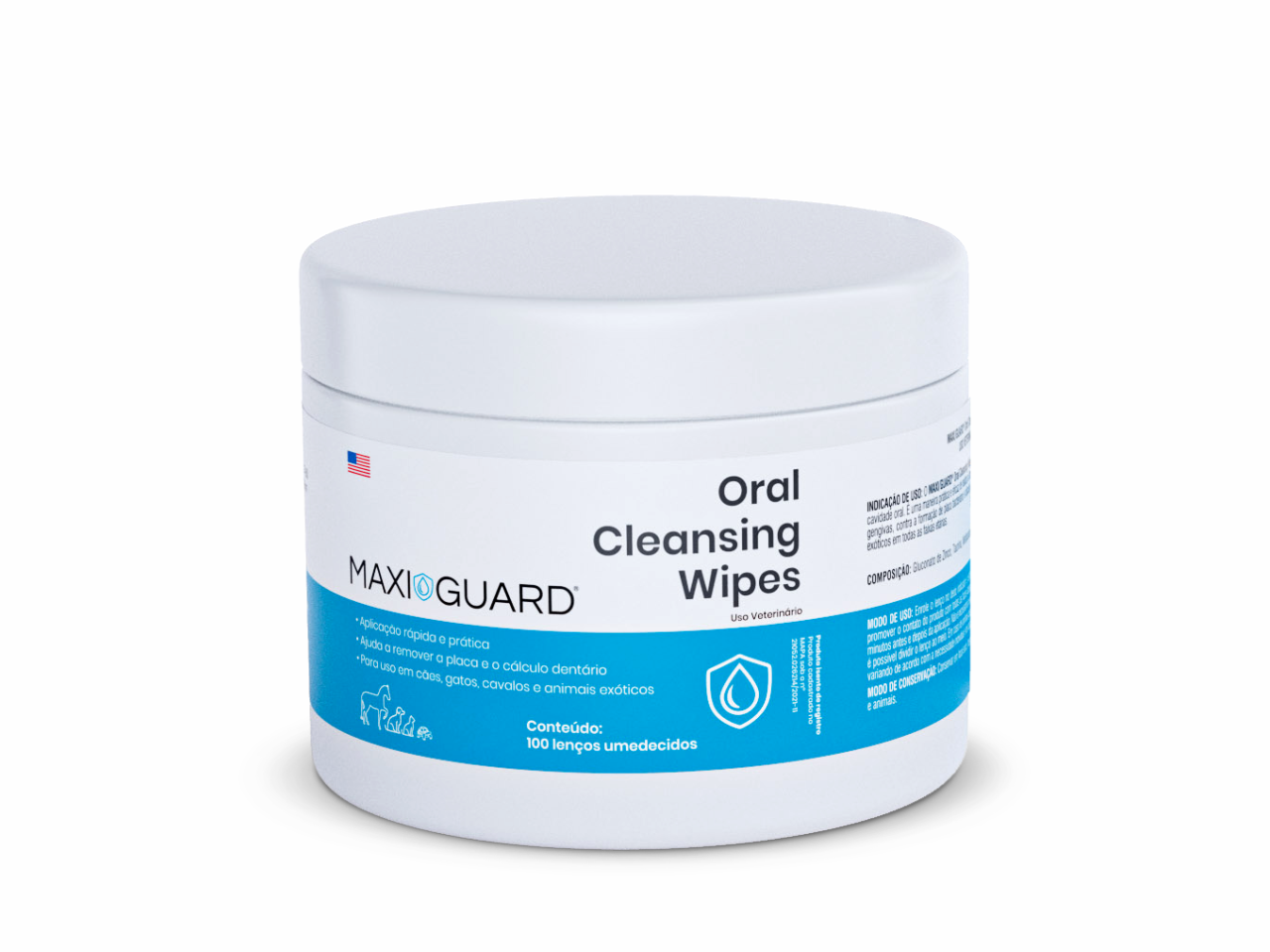 MAXI/GUARD Oral Cleansing Wipes 100und Lenços Umedecidos para Higiene Oral | Bioctal