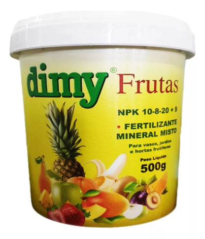 Fertilizante Frutas 500gr Npk 10-08-20 + 9 | Dimy
