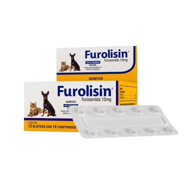 Furolisin 10 Mg Caixa Com 120 Comprimidos | Vetnil