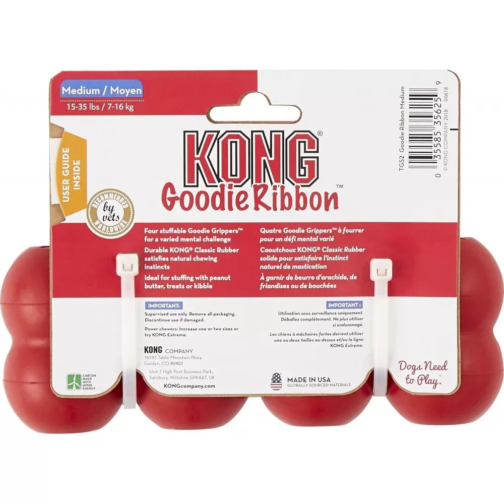 Kong Goodie Ribbon Rubber Teether