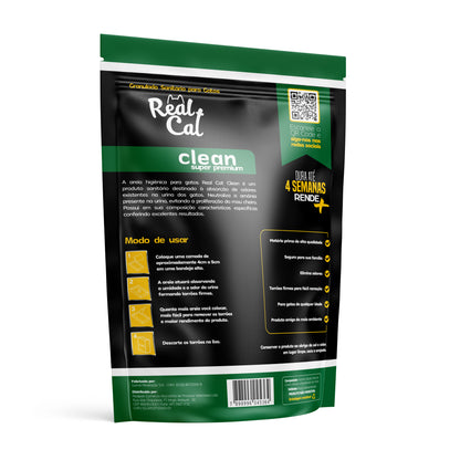 Granulado Sanitário Clean Super Premium c/ Carvão Ativado e Bicarbonato de Sódio | Real Cat